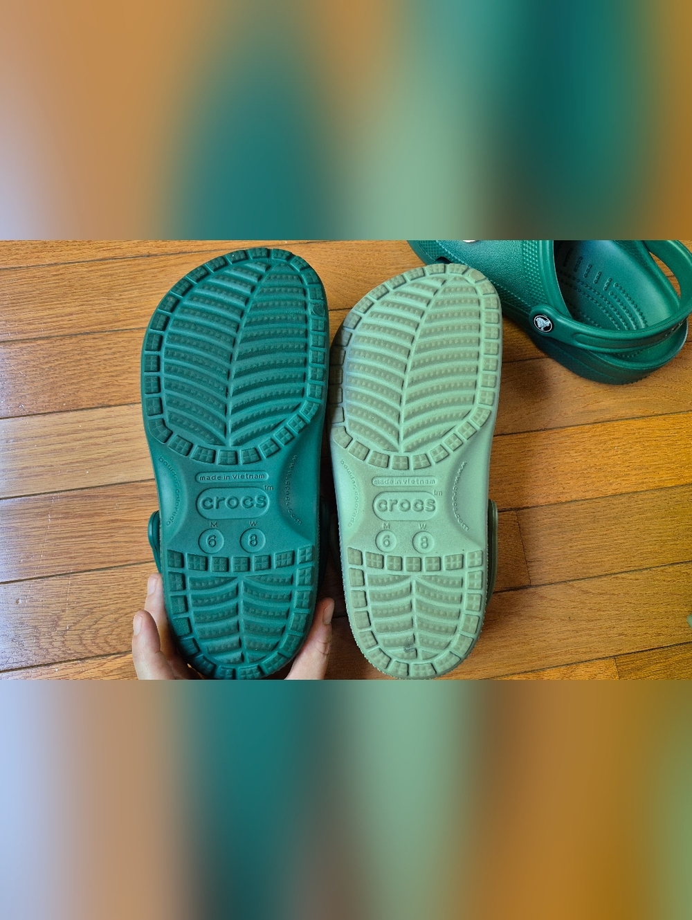 Emerald Green Crocs - Nearly New! - Picture 5 of 7